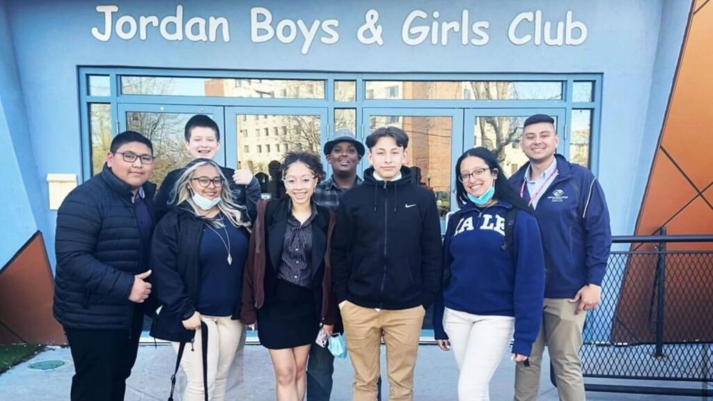 Tim B. along with other Ready to Work Teens and Omar Limas, Teen Director