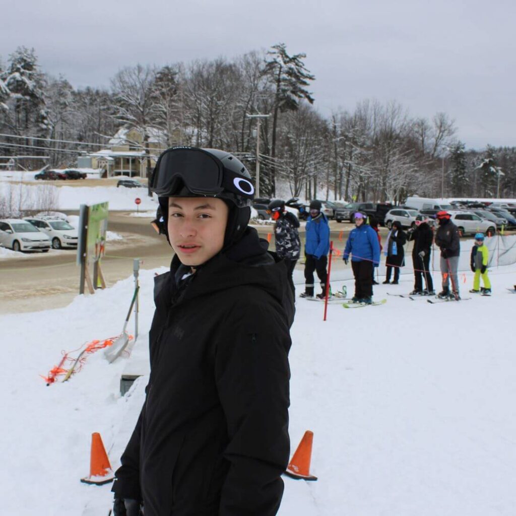 Tim B. snowboarding with the BGCB Ski and Snowboard Club